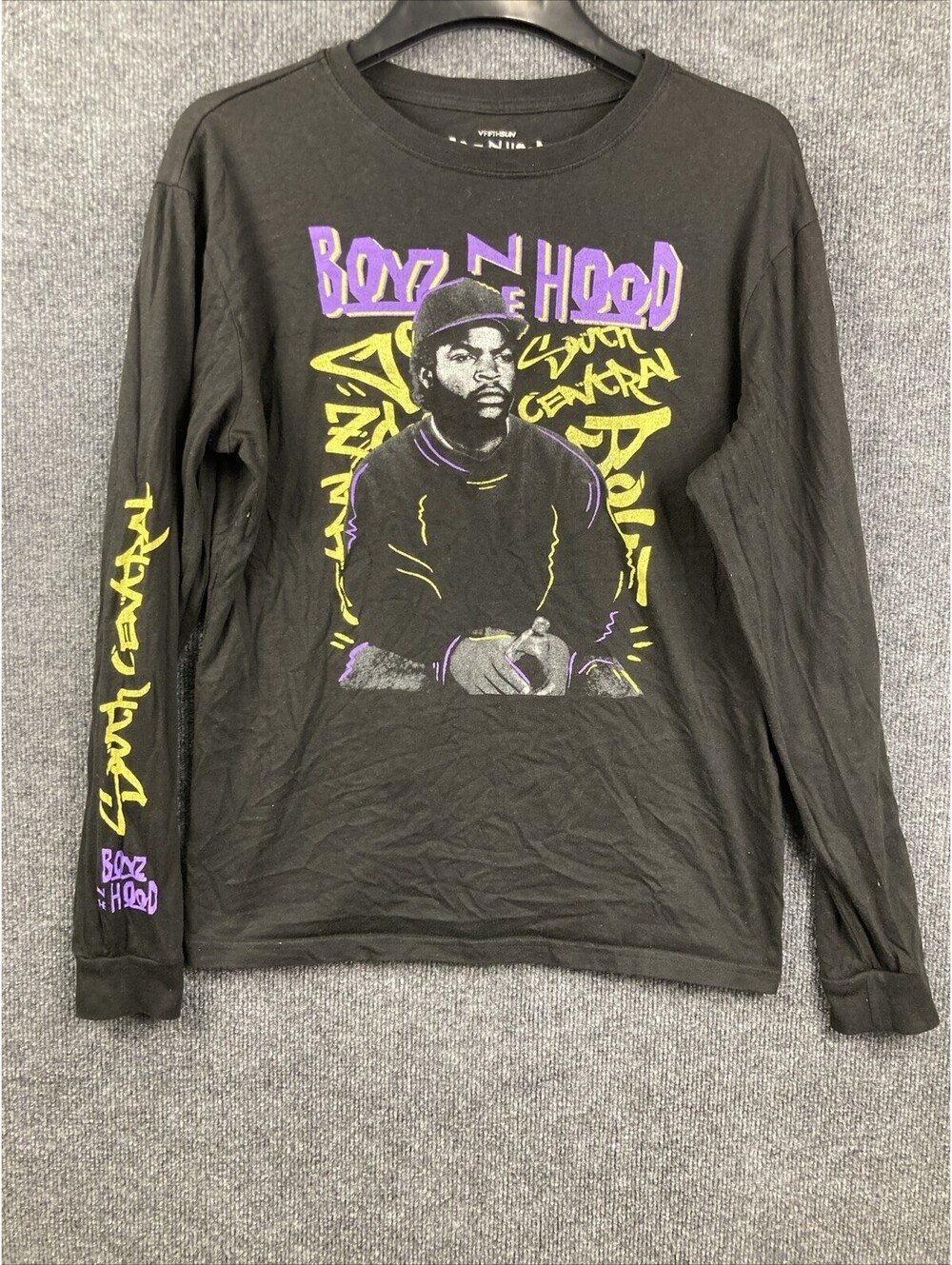 Fifth Sun Size Medium Boyz n the Hood Black Ice Cube Long Sleeve T-Shirt